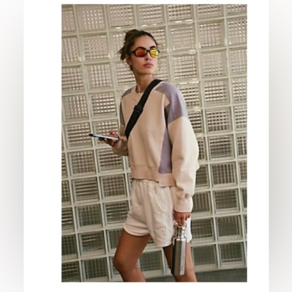 Free people intercept color block pullover